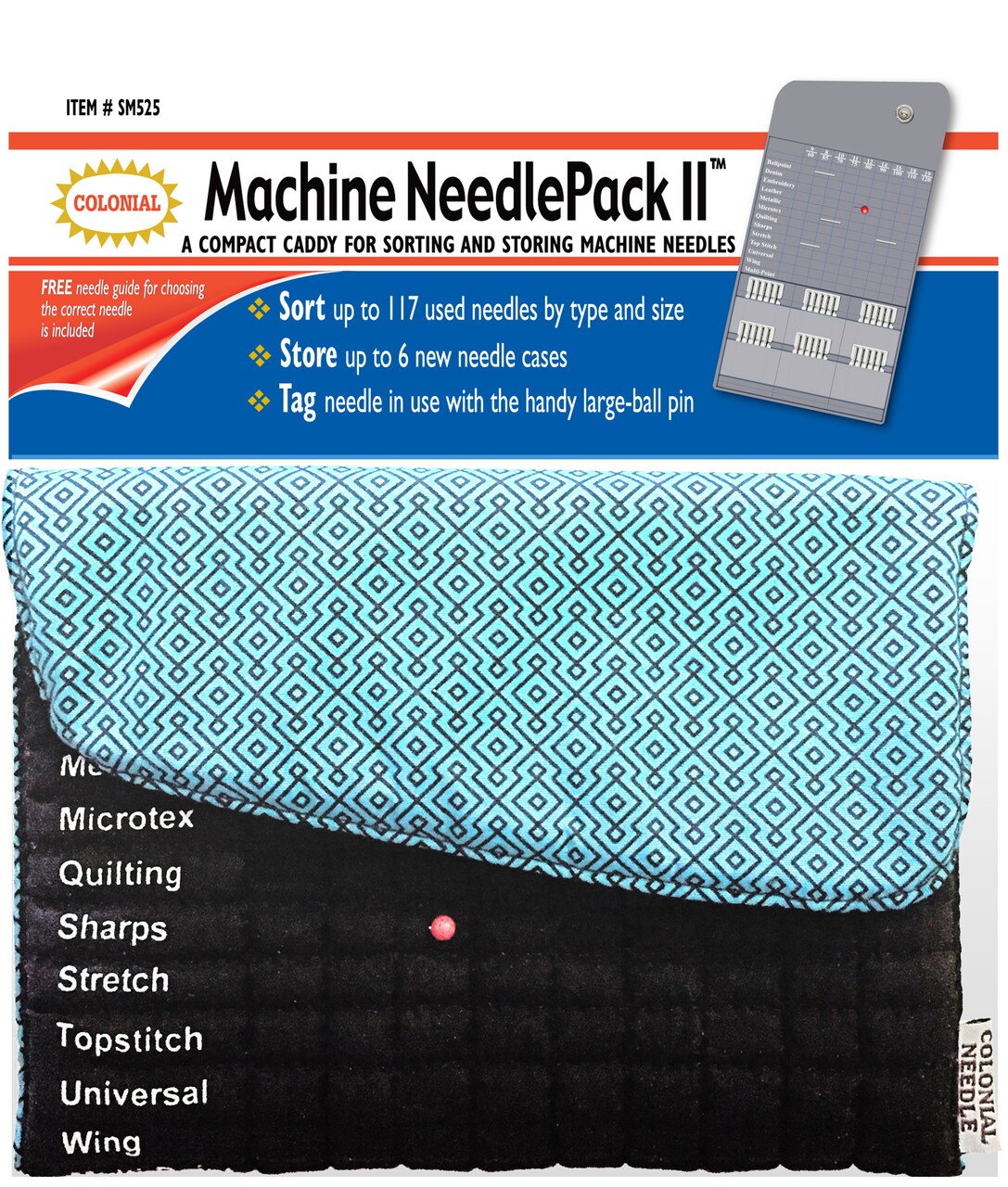Colonial Needle Machine Needle Pack Ii-Assorted Colors